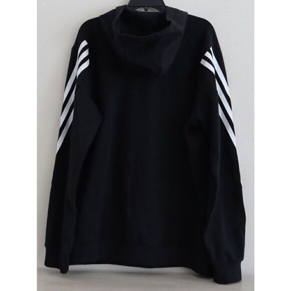 adidas IC6710 Men's Sz XL Black/White 3-Stripe Sweatpants & L/S Hoodie - Picture 4 of 16